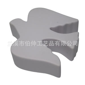 Balle anti-stress en mousse PU en forme de pigeon, blanche, jouet en plastique moulé pour la relaxation et la promotion - Product Image 4