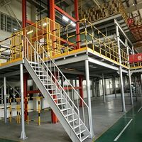 Système de plancher en mezzanine en acier, dimensions personnalisées pour l'espace de stockage secondaire des entrepôts