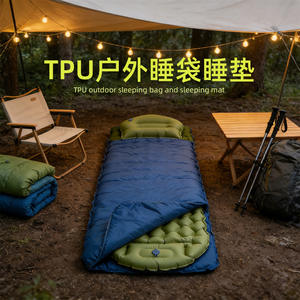 แผ่นรองนอนเป่าลม TPU แบบกำหนดเอง ZLD รูปทรงสี่เหลี่ยมผืนผ้า สีเขียวทหาร พร้อมปั๊มในตัว ที่นอนลมพกพาสำหรับใช้งานกลางแจ้ง - Product Image 4