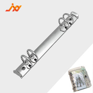 Carpeta de 4 anillas en forma de plata con mecanismo de clip de papel A5/A6 Almacenamiento de cuadernos Hebilla de anillo de <span class=keywords><strong>metal</strong></span> Accesorios de hardware 190mm - Product Image 6