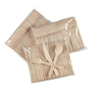 Cucchiaio Monouso con Manico Lungo, Cucchiaio in Legno, Coltello, Forchetta, Cucchiaio per Dessert, Torte e Gelato, Stoviglie Biodegradabili in Betulla - Product Image 1