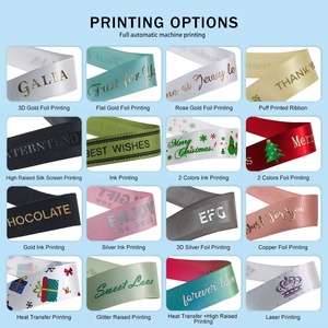 1 "tùy chỉnh in thân thiện với môi satin <span class=keywords><strong>Ribbon</strong></span> 100 sân/cuộn Quà Tặng scrapbooking gói Bowknot tự làm bao bì đám cưới giáng sinh - Product Image 5