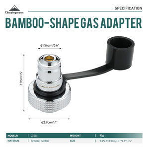 Изобутановый цилиндр бамбуковый газовый адаптер для кемпинга - Product Image 2