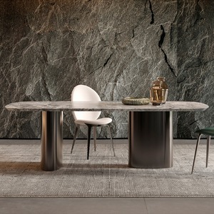 Mesa de Comedor Minimalista Italiana Minghua, Mesa de Comedor Moderna y Sencilla de Mármol Natural, Fabricante - Product Image 5