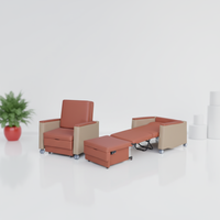 Chaise-lit médicale pliable pour hôpital, clinique, maison de retraite, chaise-lit pliable