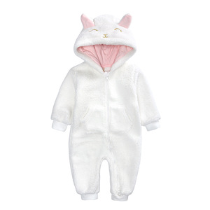 <strong>Winter</strong> <strong>Baby</strong> Girls Boys Jumpsuit Cartoon Hooded Ear Zipper Jumpsuits Outfit <strong>Baby</strong> <strong>Clothes</strong> - Product Image 2
