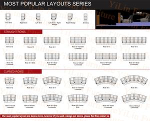 Foshan Yilin Canapé inclinable <span class=keywords><strong>en</strong></span> cuir marron Sièges de cinéma maison bon marché Application de meubles de cinéma USB automatique - Product Image 6