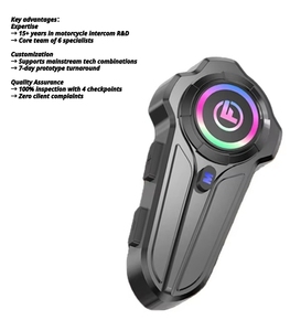 Casque de moto SF10Pro avec écouteurs, autonomie de 30H, réduction du bruit du vent CVC DSP, haut-parleurs HIFI, étanche IP67 - Product Image 1