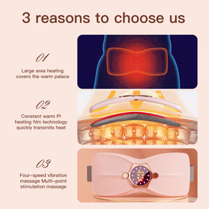 Menstrual Heating Waist Belt Rechargeable With <b>Timer</b> And Massage Function For Abdomen Warmth And Pain Relief - Product Image 4