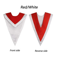 Étole de chœur avant mate réversible en satin bicolore Offres Spéciales étole en V étoles de chœur réversibles avec bordure