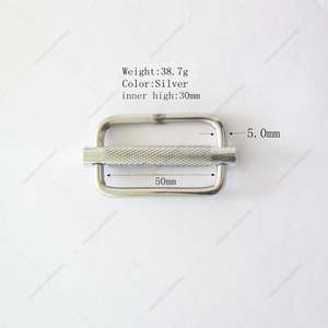 Vente chaude de haute qualité curseur boucle 5.0x50x30MM argent 5 pièces par sac boucles sangle boucles de ceinture sac à main sac sangle ajusteur - Product Image 3