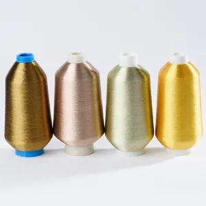 China M MX MH MS type metal gold elastic metallic thread yarn for embroidery