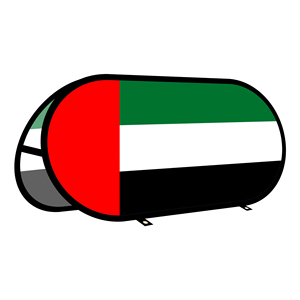 The_United_Arab_Emirates Oval Pop up <b>Banner</b> Warp-knitted Fabric for Outdoor Advertising Promotion Outdoor Tent - Product Image 1