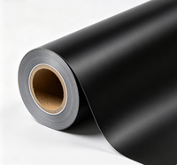 Película de Transferencia de Calor PU con Papel Protector, Negro Mate para Corte con Plotter de Camisetas