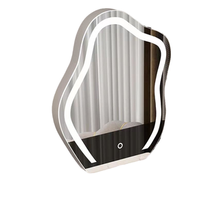 Nghệ Thuật Hiện Đại Deco LED thông minh gương bạc không khung treo chống cháy nổ hình dạng bất thường phòng tắm trang trí nội thất thanh lịch - Product Image 1