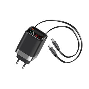 เครื่องชาร์จ Gan Pd65w ขนาดเล็กแบบพกพาสำหรับการเดินทางอุปกรณ์แสดงผลดิจิตอลอัจฉริยะเครื่องชาร์จ GAN 65W พร้อมสายยืดหดได้ - Product Image 6