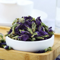 Teh Bunga Kacang Kupu-kupu OEM Bunga Kering Alami Bebas Kafein Teh Herbal Daun Lepas 100g Kemasan Besar