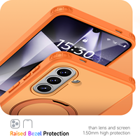 Coque de téléphone antichoc en TPU+PC mat avec support métallique pour chargeur sans fil pour Samsung Galaxy A37 A57 A36 A17 5G