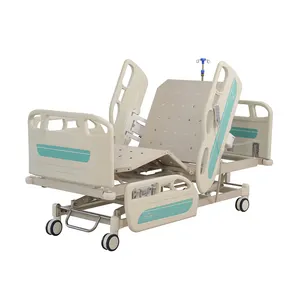 Cama de hospital elétrica multifuncional luxuosa para UTI, cama de hospital multifuncional ajustável com cinco funções