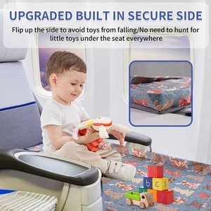 Estensore Portatile Pieghevole per Sedile <span class=keywords><strong>Aereo</strong></span> con Poggiapiedi per Bambini 2-4 Anni, Letto per Bambini in Poliestere - Product Image 2