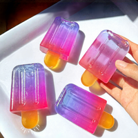 Jouet promotionnel souple et extensible en forme de bâtonnet glacé dégradé, jouet anti-stress à presser