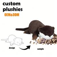 Coussin chauffant lesté en peluche Otter, animal en peluche doux, rembourré en coton PP, compagnon confortable, cadeau OEM ODM