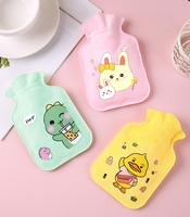Bouteille d'eau chaude épaississement de l'eau anti-déflagrant chauffe-mains dortoir chauffe-pieds mignon dessin animé en peluche compresse chaude chauffe-eau