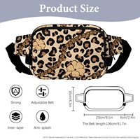 Sac banane imperméable double couche Loq Moq avec longue sangle, sac à bandoulière de sport, imprimé dessin animé Puakenikeni, fermeture éclair, portable, personnalisable