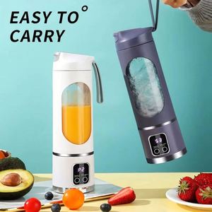 Licuadora Portátil Recargable de 450 ml, Mezcladora de Jugos Recién Exprimidos, Mini Licuadora Personal Segura con 12 Cuchillas - Product Image 3