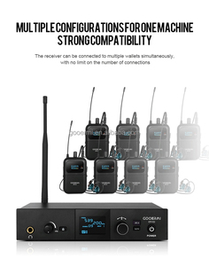 Er102 không dây trong hệ thống giám sát tai 8CH giám sát cho hiệu suất sân khấu và Thiết bị giám sát phát sóng âm thanh - Product Image 6