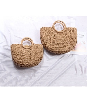 Wholesale Hand-Woven Rattan Bag Natural Chic Handbag Shell Bag Summer Beach Large Straw Basket Bag for Women - Product Image 6