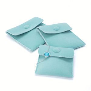 In Stock Jewelry Pouch Packaging Bag Soft Velvet Gift Bracelet Necklace <b>Earrings</b> Rings <b>Storage</b> Button Velvet Bag Custom Logo - Product Image 5