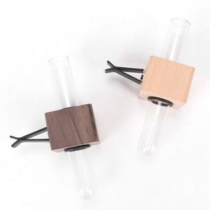 Tubo de ensayo hidropónico para coche ecológico de madera maciza de bambú Simple moderno, arreglo floral, estante Interior para plantas, aire acondicionado - Product Image 5