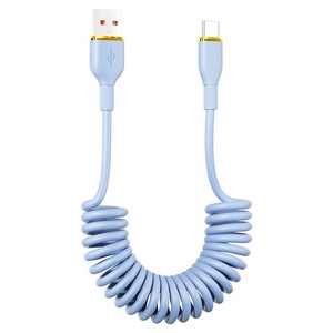 Câble de données à ressort 6A à charge rapide USB-C vers Lightning pour Huawei Apple 15 CarPlay - Product Image 5