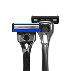 Afeitadora personalizada <span class=keywords><strong>para</strong></span> hombres Maquinilla de afeitar desechable en seco o húmedo con acero inoxidable azul en Shanghai <span class=keywords><strong>Amazon</strong></span> Exclusive - Product Image 3