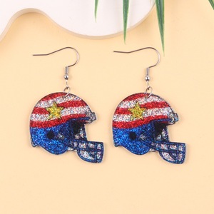 Boucles d'oreilles magnétiques drapeau pour enfants, bijoux de fête tendance pour oreilles non percées - Product Image 1
