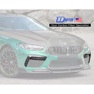 Canards de parachoques delantero de fibra de carbono seco agresivo para BMW M8 F93 2020-2024 - Product Image 2