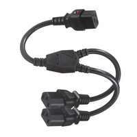 Conector Kuncan PDU, Cable de Bloqueo de Doble Enchufe C13 a C19, Divisor de Energía de 2 Vías, Cables de Extensión de Cobre