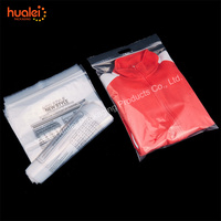 Sacs d'emballage en plastique transparents personnalisés givrés pour vêtements, t-shirts, avec fermeture éclair et logo