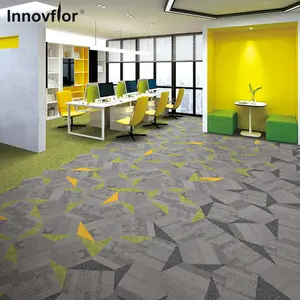Tapete de nylon de escritório comercial moderno, tapete de tapete elegante, telhas de escritório e escola impressas