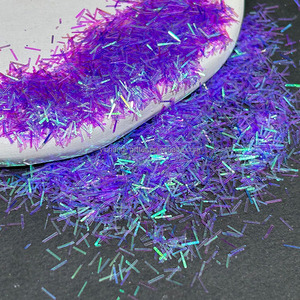 Venta al por mayor barra Rosa Shred Shape Glitters holográfica Tinsel Strip Glitter para vasos de epoxi - Product Image 6