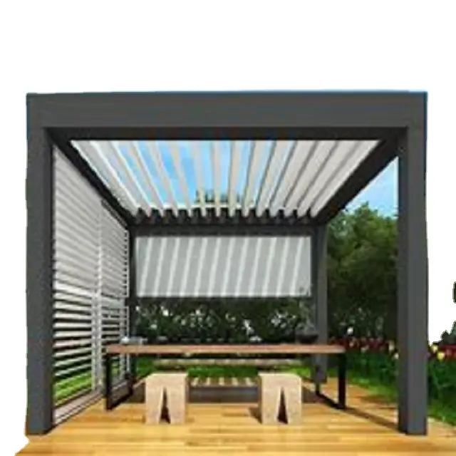 TOMA arches gazebos pergola and bridge in Aluminium Material Waterproof structures louver with smart control