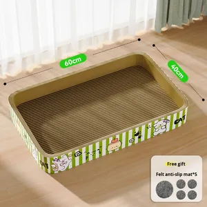 Griffoir pour chat extra-large, durable, résistant aux rayures, sans perte de fibres, en carton ondulé, jouet pour affûter les griffes - Product Image 6