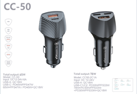 Chargeur de voiture USB avec câble rétractable iPhone PD30W QC18W, chargeur de voiture à charge rapide Type C avec câble 48W haute puissance