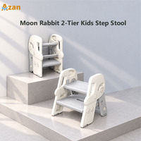 Tabouret pliant pour enfants en gros, OEM ODM, 2 niveaux, design moderne convertible, écologique, durable, en plastique, multi-usages