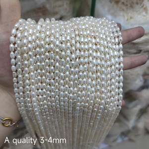 Perla Natural Cultivada de Agua Dulce de 5mm-6mm, Calidad A, <span class=keywords><strong>Precio</strong></span> Económico, Joyería Natural - Product Image 2