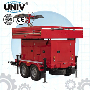 Tour d'éclairage mobile CCTV pliable de qualité industrielle 2026 pour extérieur, alimentée par énergie solaire, couleur unie, pour applications dans les champs pétroliers et gazières - Product Image 1