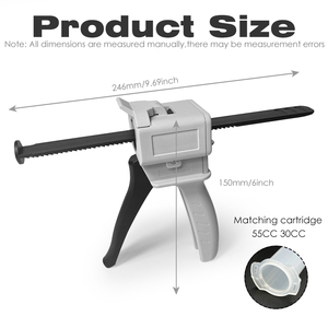 Pistola Dispensadora Manual de 30cc 55cc, Pistola de Pegamento Ergonómica, Herramienta Aplicadora de Adhesivo para Uso Industrial - Product Image 2