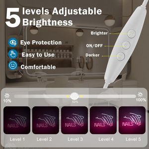 Nail salon neon LED indoor hanging USB powered wall decoration shop <b>sign</b> indicator light ambient light luminous <b>sign</b> 5V 12V - Product Image 5