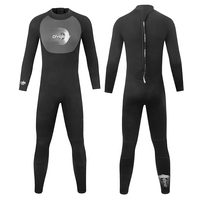 DIVESTAR Desain Baru Kustom 3mm Neoprena Ramah Lingkungan Bernapas dengan Ritsleting Belakang Tahan Air Pelindung Termal untuk Menyelam Dewasa Pria